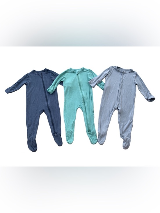 Kyte BABY Other - Kyte Baby Size 0-3 and 3-6 Months Blue Grey Teal Bamboo Sleeper Pajamas Bundle